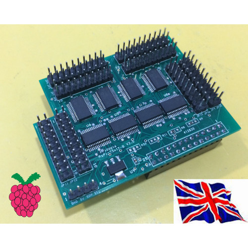 Raspberry Pi spi 23s17-8 128 GPIO Board