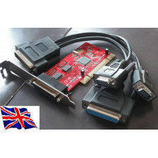 RS-232 2 Serial + 1 Parallel PCI Multi I/O Card 16C950