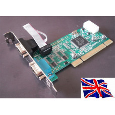RS232 2 port Serial PCI Card 16C950 w/Power