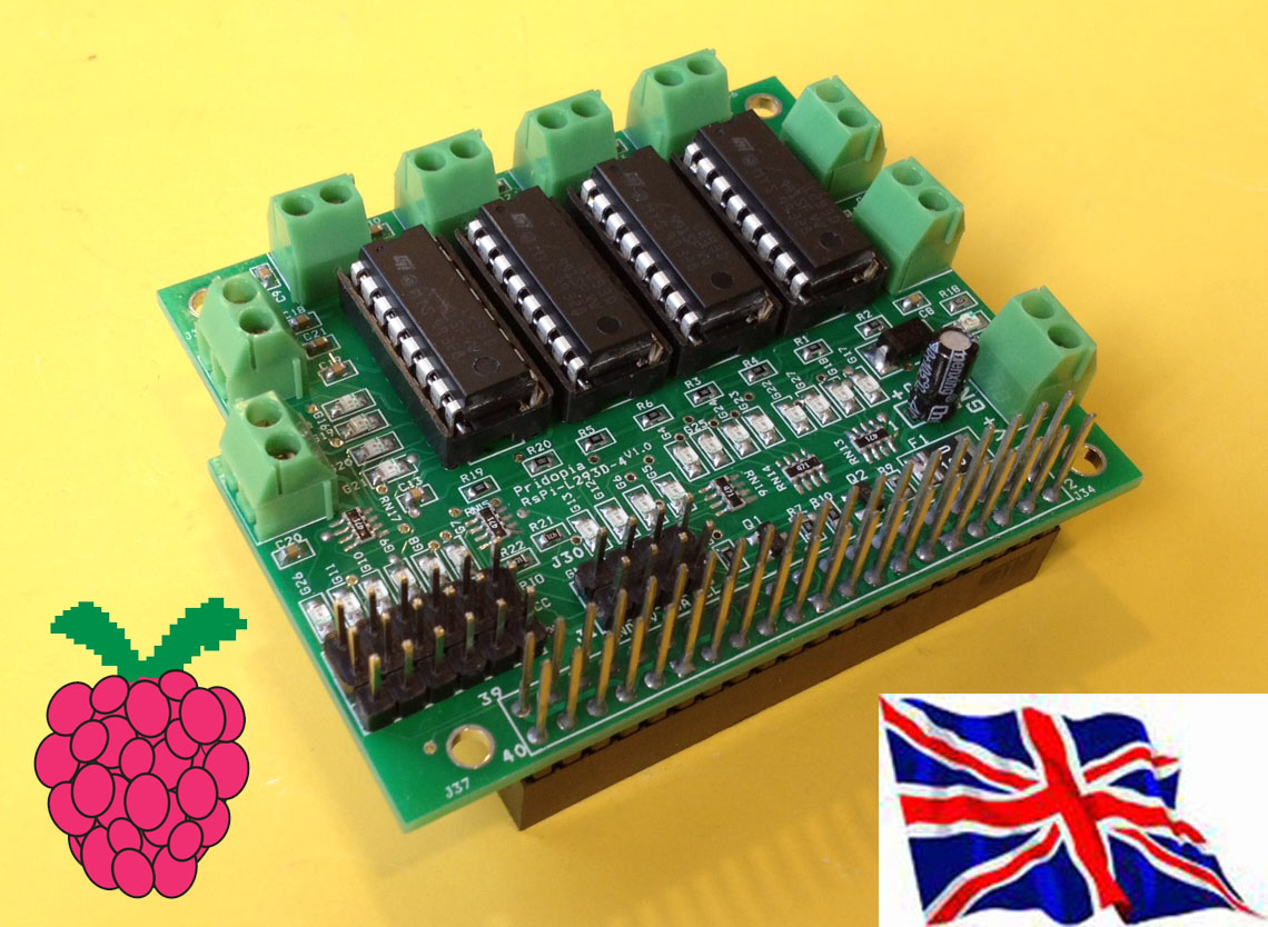 Rs-Pi L293d-4 8 Motor Board