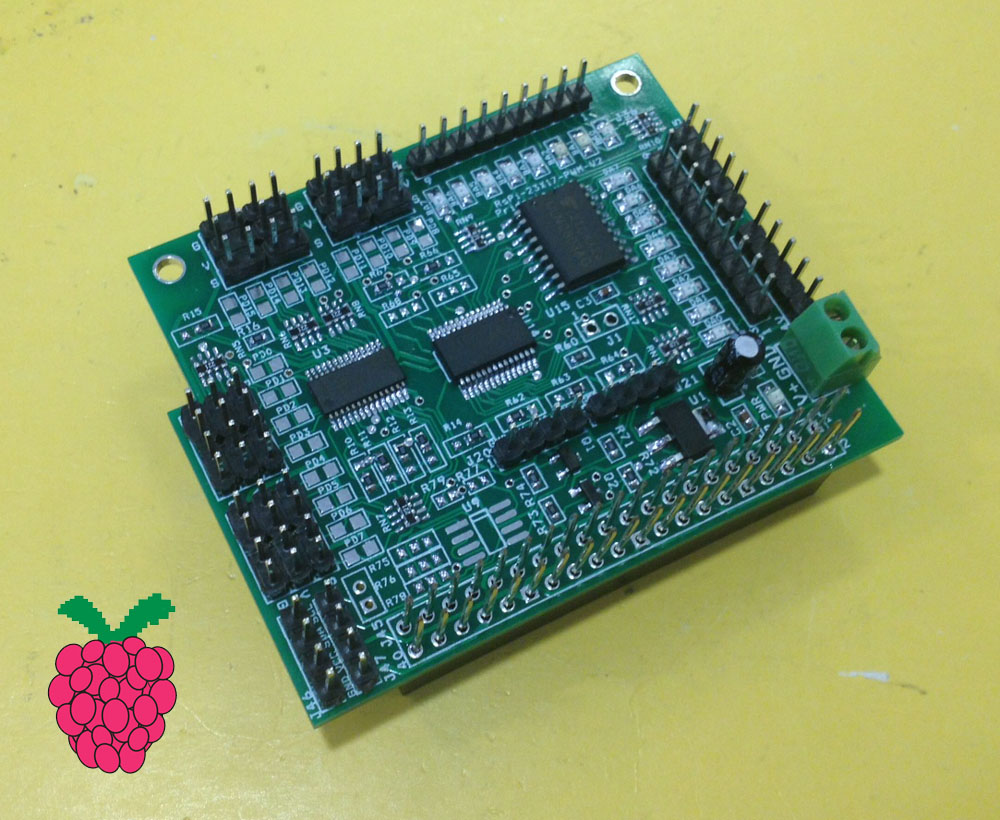 I2C 16 channel PWM Servo  & i2c 23017-1 16 GPIO Board for Raspberry Pi B+/B2