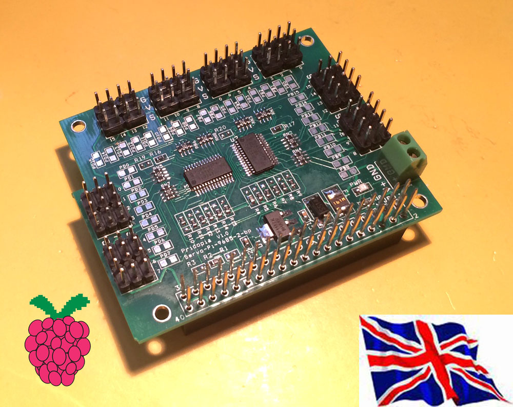 Raspberry Pi  B2 I2C 32 channel PWM Servo  Board