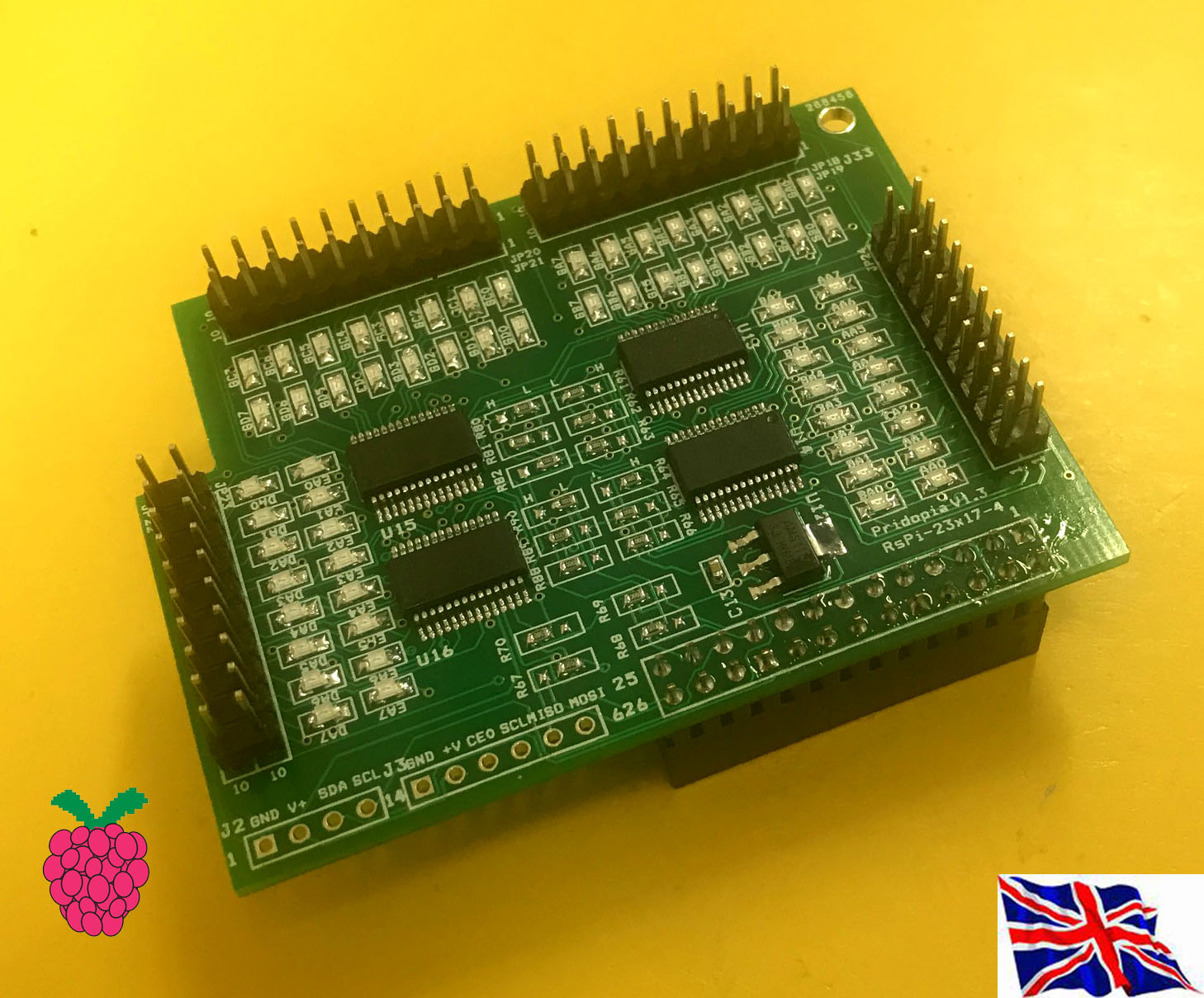 Raspberry Pi  I2C 23017x4 -V2 Board
