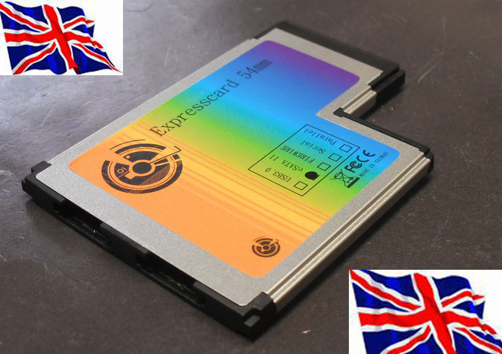 Express 54 2 port eSATA 54mm Card for PC & MAC