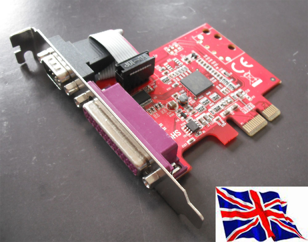 PCI Express PCIe RS232 1 port Serial 16C950 +1 Parallel