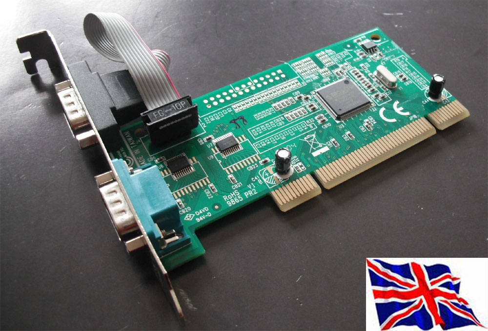PCI RS232  2 port Serial Port Moschip 9865