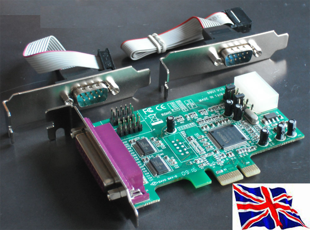 PCI Express PCIe RS232 2  Serial (16C550)+1 Parallel Low Profile