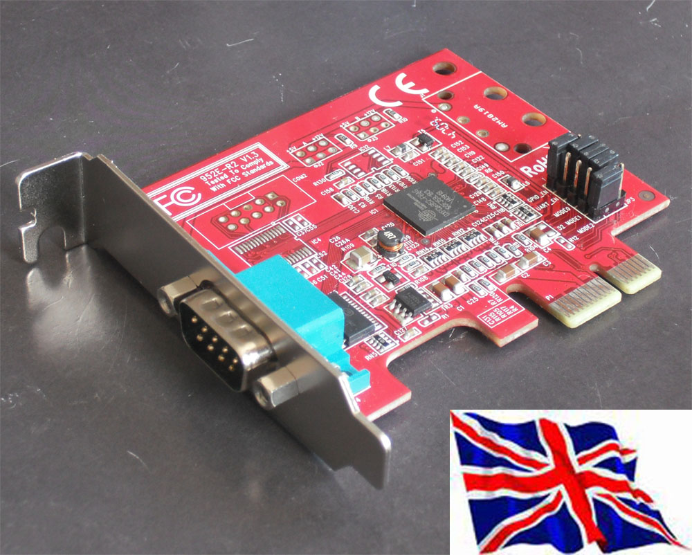 PCIe PCI Express  RS232  1 Serial Port 16C950  Low Profile