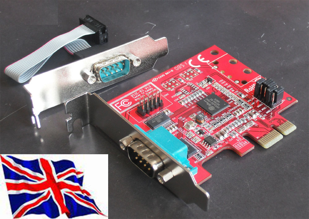 PCIe PCI Express  RS232  2 Serial Port 16C950  Low Profile