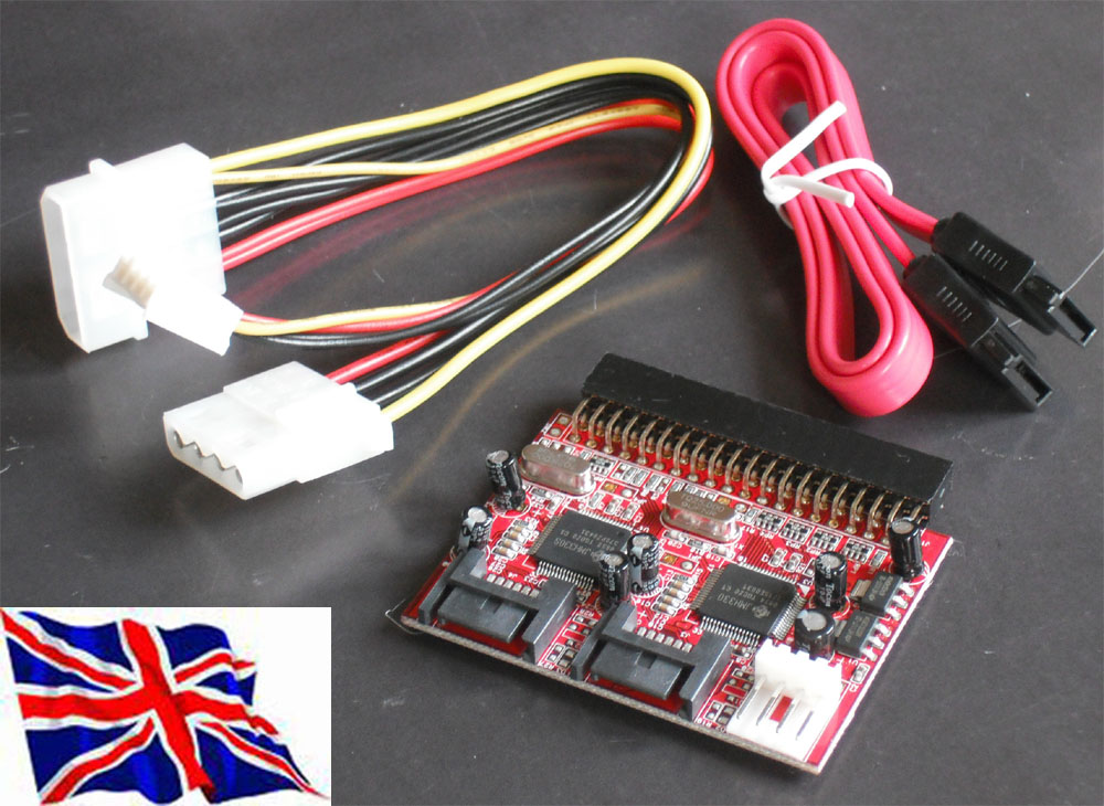 40 Pin Female IDE to two SATA Adapter Converter