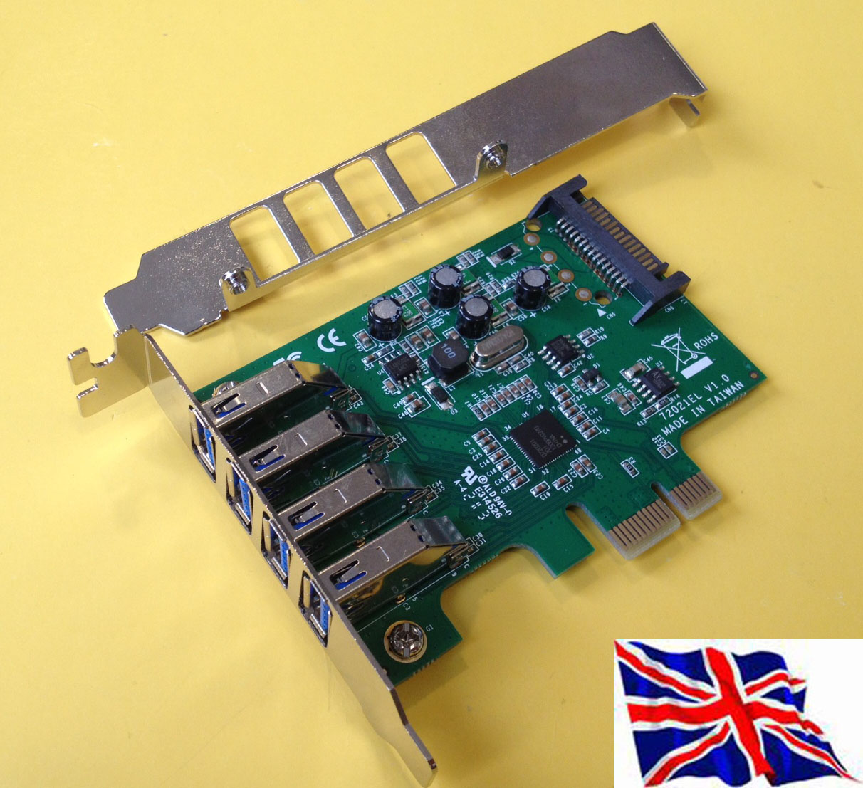 PCI Express PCIe USB 3.0 4 port NEC chip Low profile