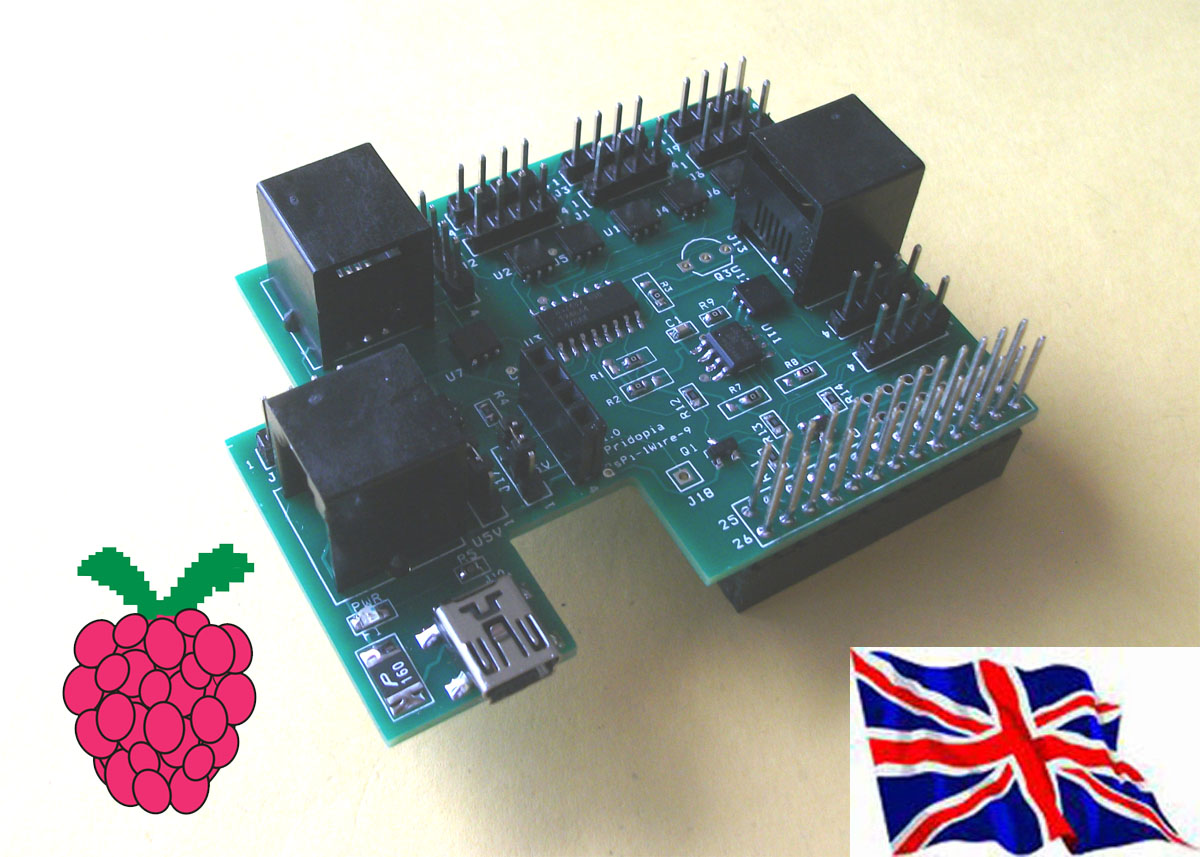 Rs-Pi ds2482-800  1-Wire-9 Board