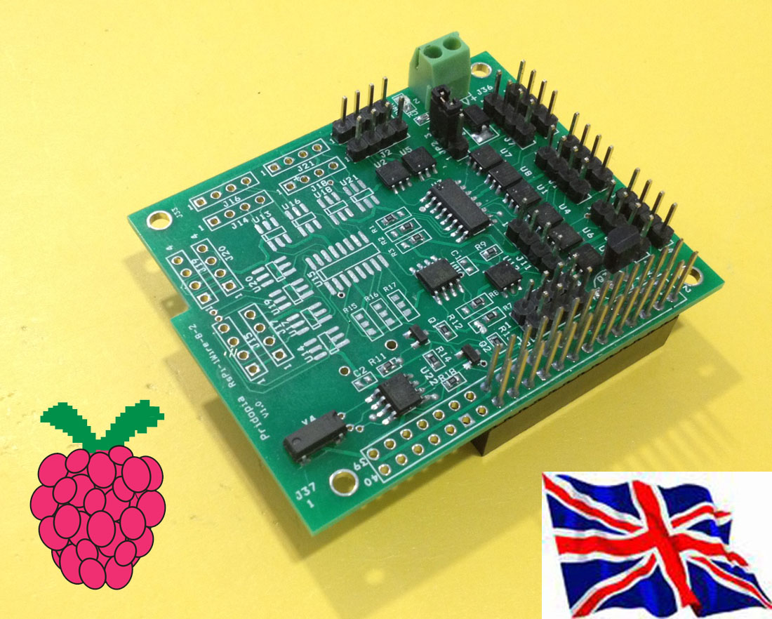 Rs-Pi ds2482-800  1-Wire-9-RTC Board -v2.0
